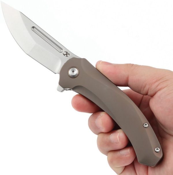 Kansept Hira Framelock Bronze Tanto Folding Knife