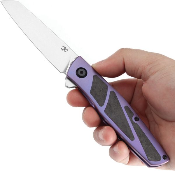Kansept Cru Framelock Purple Ti - CPM S35VN Blade