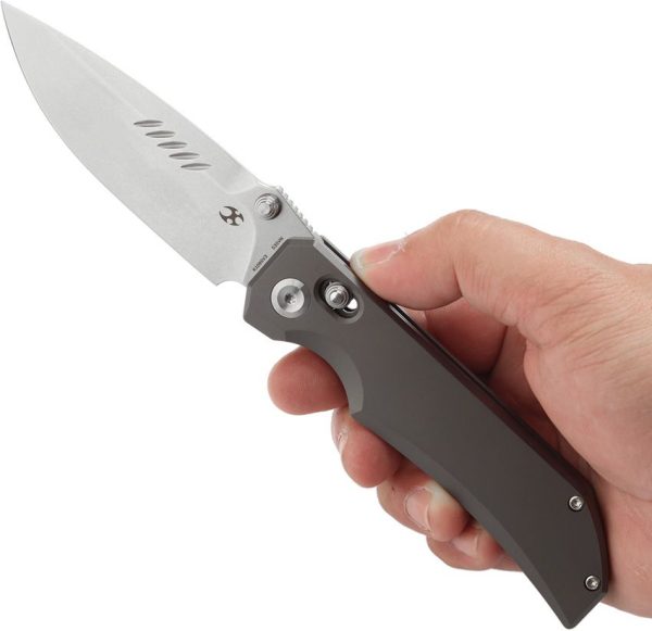 Kansept Eaglestrike Crossbar Lock - Gray Titanium S35VN