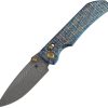 Kansept Eaglestrike Crossbar Lock - Damascus Titanium Gold