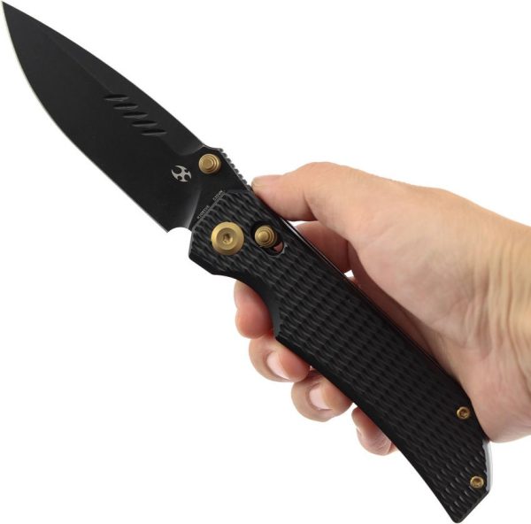 Kansept Eaglestrike Crossbar Lock - Black CPM S35VN Gold