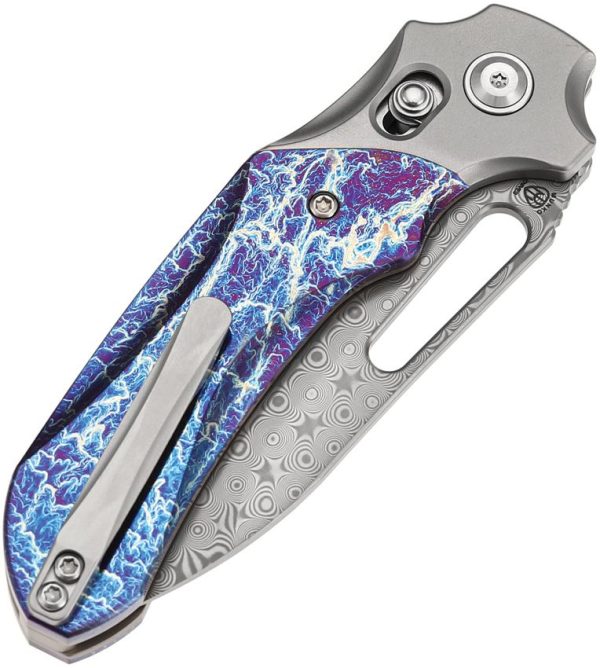 Kansept Quasar Crossbar Lock Damascus Titanium