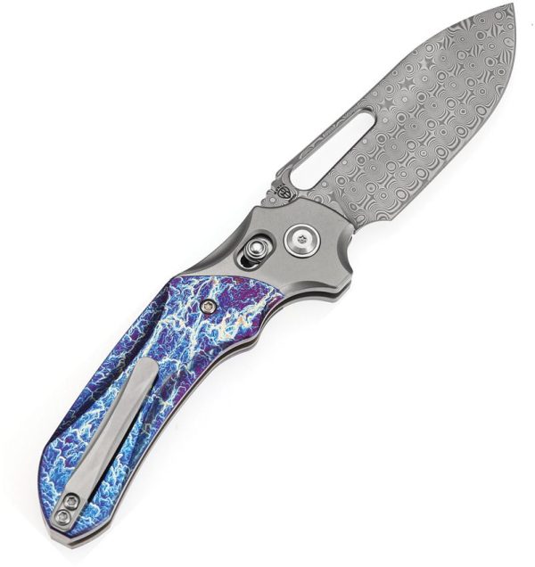 Kansept Quasar Crossbar Lock Damascus Titanium