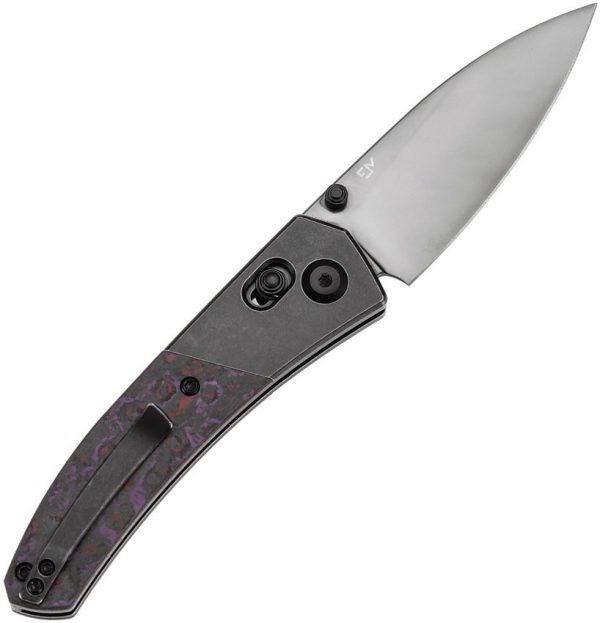 Kansept Dako Crossbar Lock Purple Carbon Fiber Folding Knife
