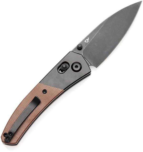 Kansept Dako Crossbar Lock Brown Micarta Folding Knife