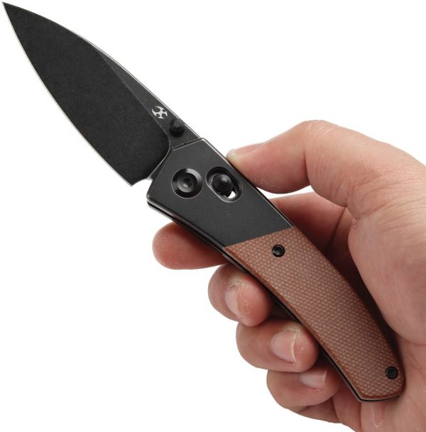Kansept Dako Crossbar Lock Brown Micarta Folding Knife