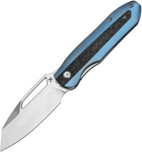 Kansept Thunderhead Linerlock Blue Titanium Carbon Fiber Folding Knife