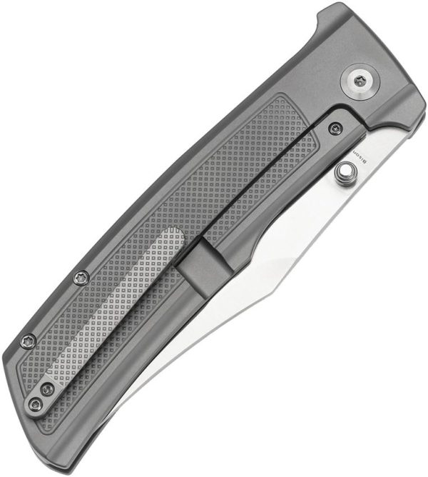 Kansept Bison Framelock Gray Titanium CPM S35VN Bowie
