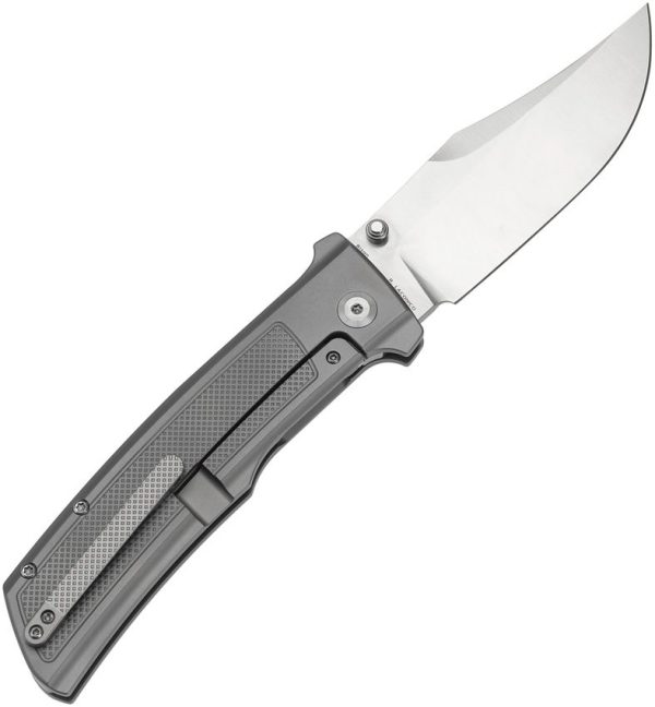 Kansept Bison Framelock Gray Titanium CPM S35VN Bowie