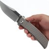 Kansept Bison Framelock Gray Titanium CPM S35VN Bowie