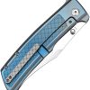 Kansept Bison Framelock Blue Titanium CPM S35VN Bowie