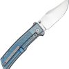 Kansept Bison Framelock Blue Titanium CPM S35VN Bowie