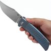 Kansept Bison Framelock Blue Titanium CPM S35VN Bowie