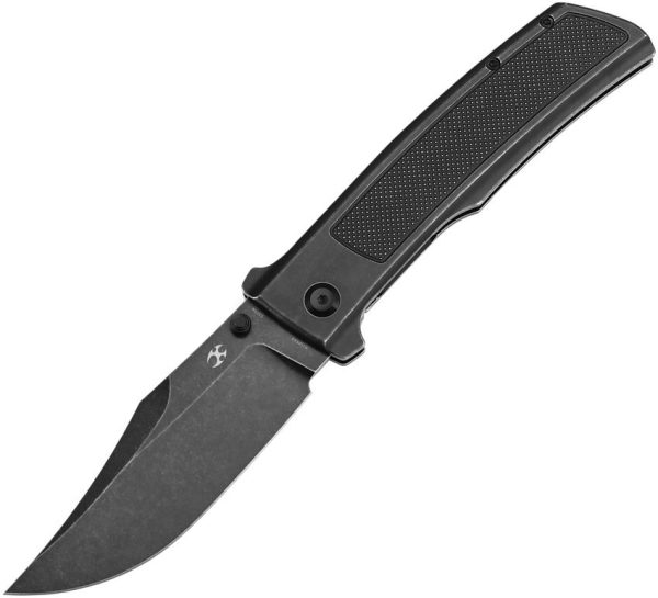 Kansept Bison Framelock BlackWash CPM S35VN Titanium Bowie