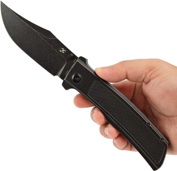 Kansept Bison Framelock BlackWash CPM S35VN Titanium Bowie
