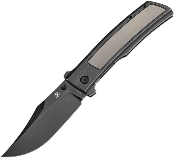 Kansept Bison Framelock Gray/Black Titanium CPM-S35VN