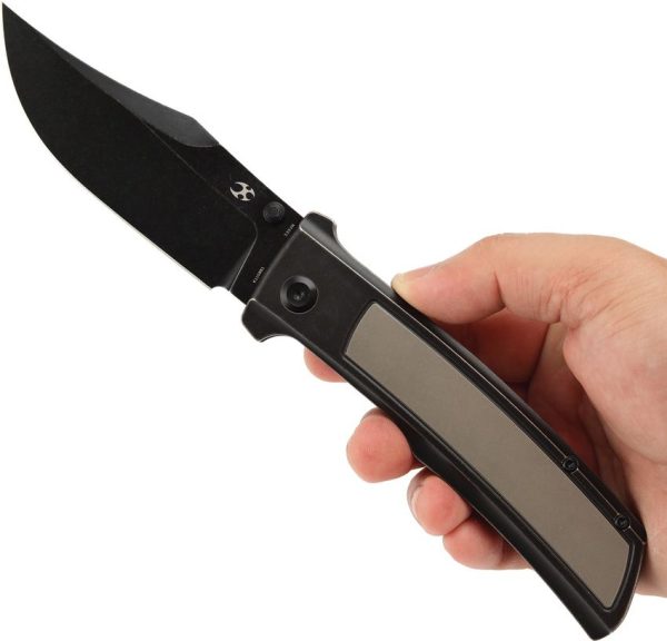 Kansept Bison Framelock Gray/Black Titanium CPM-S35VN