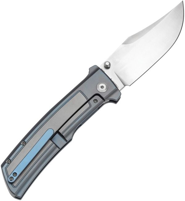 Kansept Bison Framelock Gray/Blue Titanium CPM-S35VN