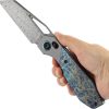 Kansept QTRO Crossbar Lock Damascus Lightning Titanium
