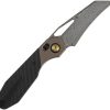 Kansept QTRO Crossbar Lock Damascus Titanium Knife