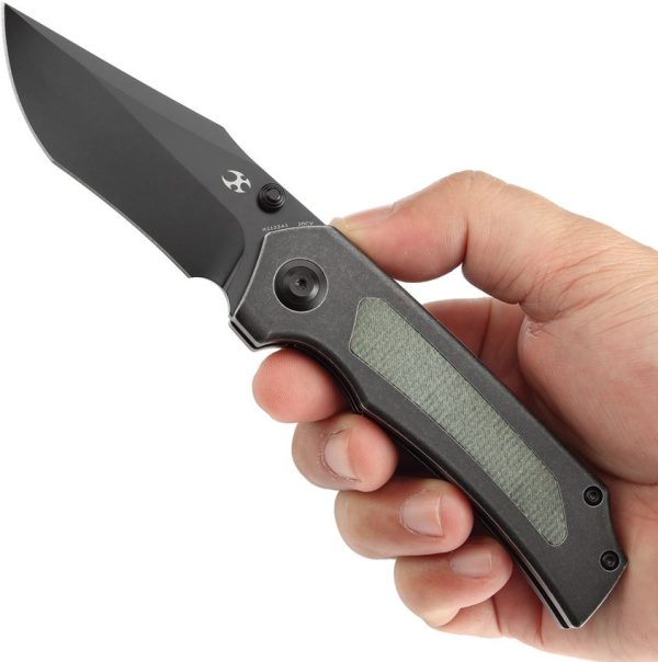 Kansept Fermi Linerlock CPM-20CV Green Micarta