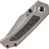 Kansept Fermi Linerlock Damascus Glow Carbon Fiber