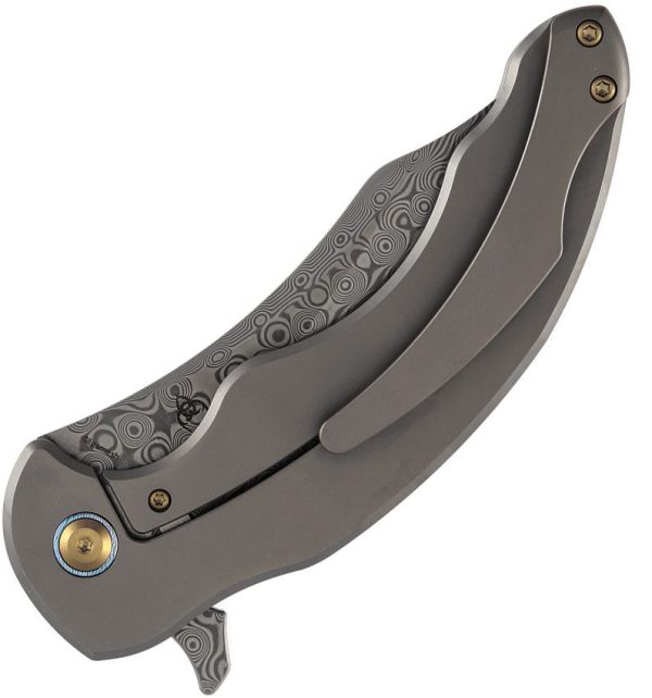 Kansept Gilgamesh Framelock Damascus Bronze Titanium