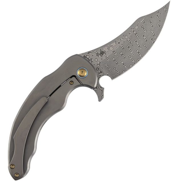 Kansept Gilgamesh Framelock Damascus Bronze Titanium