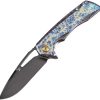 Kansept Mini Kryo Framelock Lightning Titanium Folding Knife