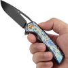 Kansept Mini Kryo Framelock Lightning Titanium Folding Knife