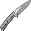 Kansept Mini Kryo Framelock Damascus Lightning Strike
