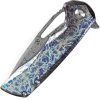 Kansept Mini Kryo Framelock Damascus Lightning Strike