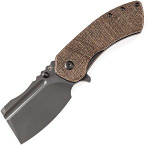 Kansept M+ Korvid Linerlock Brown Micarta