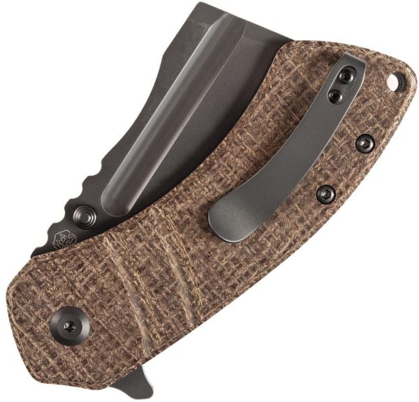 Kansept M+ Korvid Linerlock Brown Micarta