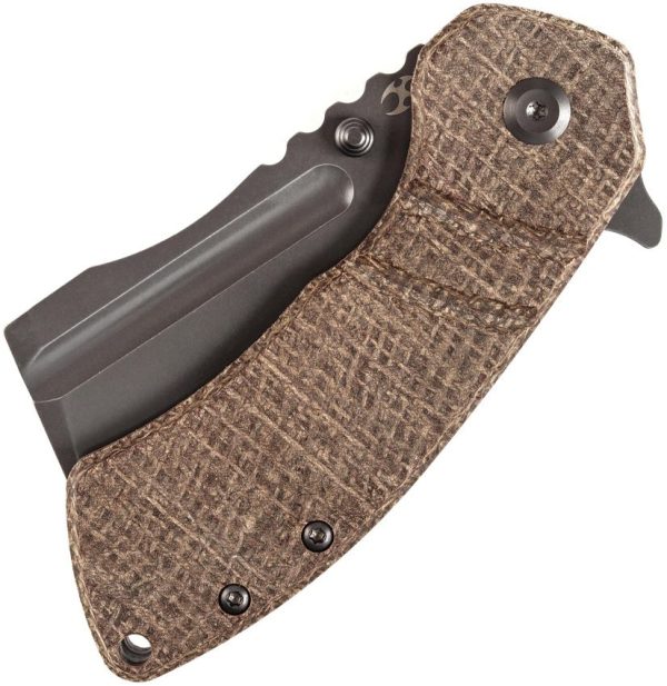 Kansept M+ Korvid Linerlock Brown Micarta