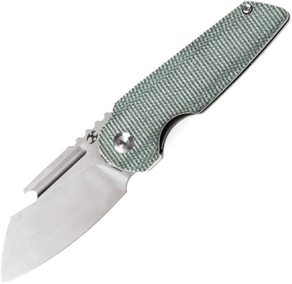 Kansept Rafe Linerlock Wharncliffe Green Micarta