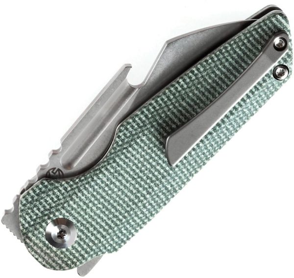 Kansept Rafe Linerlock Wharncliffe Green Micarta