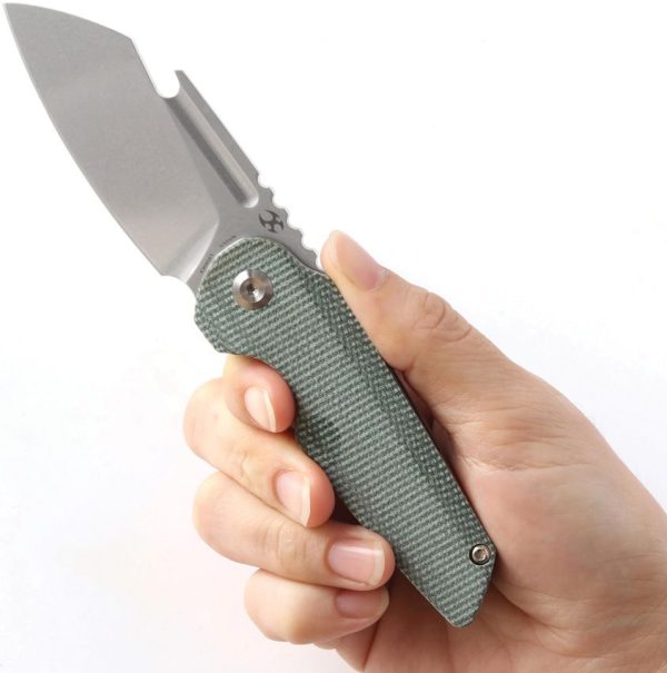 Kansept Rafe Linerlock Wharncliffe Green Micarta