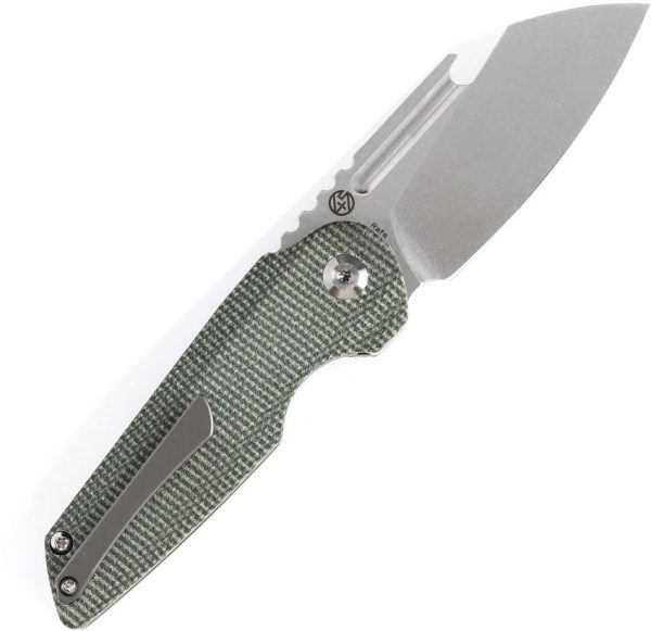 Kansept Rafe Linerlock Wharncliffe Green Micarta