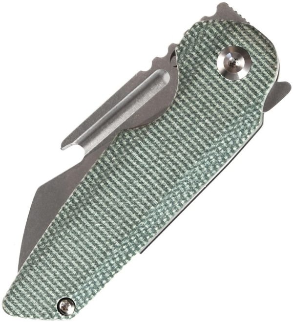Kansept Rafe Linerlock Wharncliffe Green Micarta