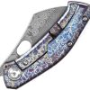 Kansept Osprey Framelock Lightning - Damascus Wharncliffe