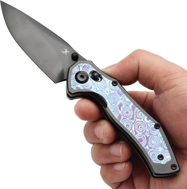 Kansept Apollo Crossbar Timascus - CPM S35VN DLC
