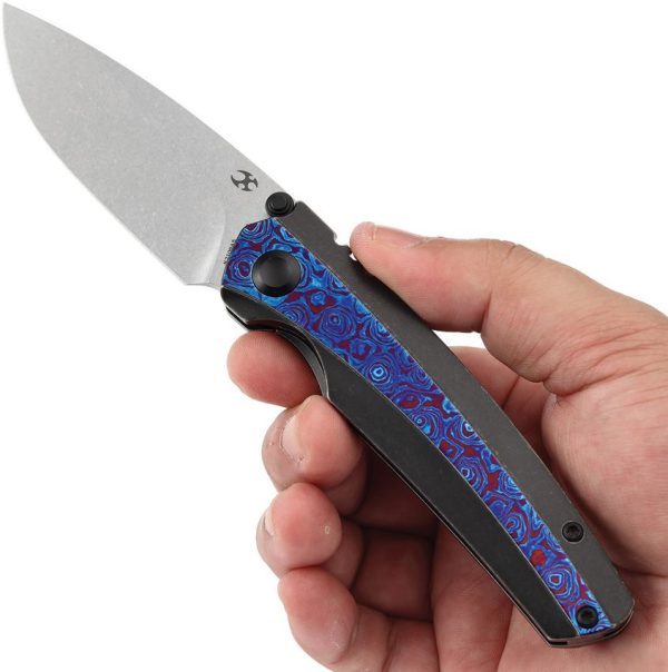 Kansept Raven Framelock CPM-20CV Titanium Timascus