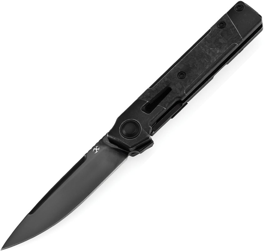 Kansept Kitpu Framelock Folding Knife 2.9" CPM-20CV Black CF