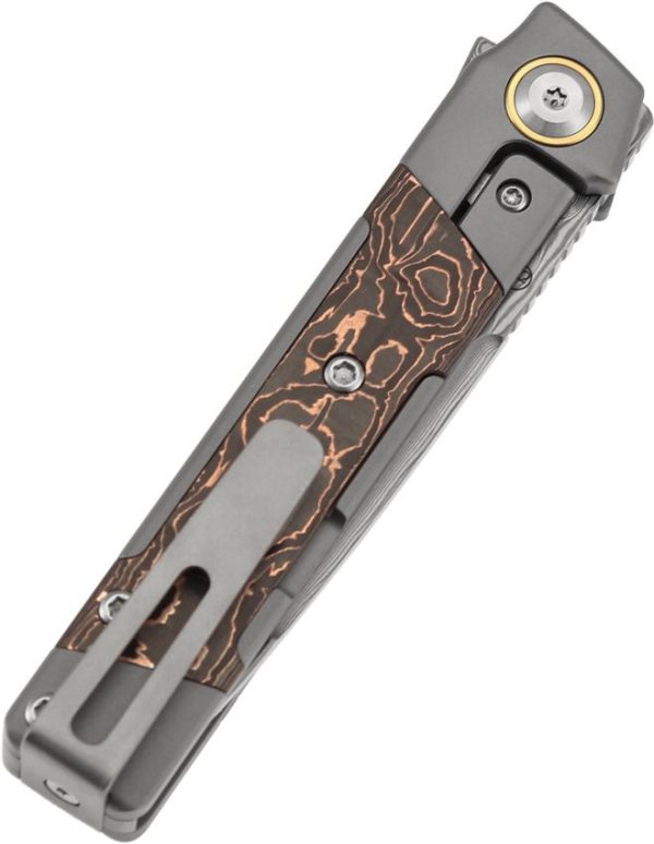 Kansept Kitpu Framelock Copper CF - Damascus Titanium