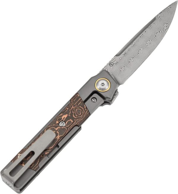 Kansept Kitpu Framelock Copper CF - Damascus Titanium
