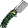 Kansept Mini Korvid Linerlock Green - Damascus G10
