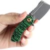 Kansept Mini Korvid Linerlock Green - Damascus G10