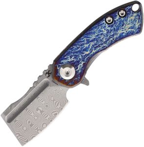 Kansept Mini Korvid Linerlock Damascus Ti