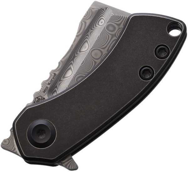 Kansept Mini Korvid Linerlock Damascus BW